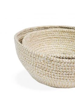 Korissa Glitter Bowl Set - White Home Goods