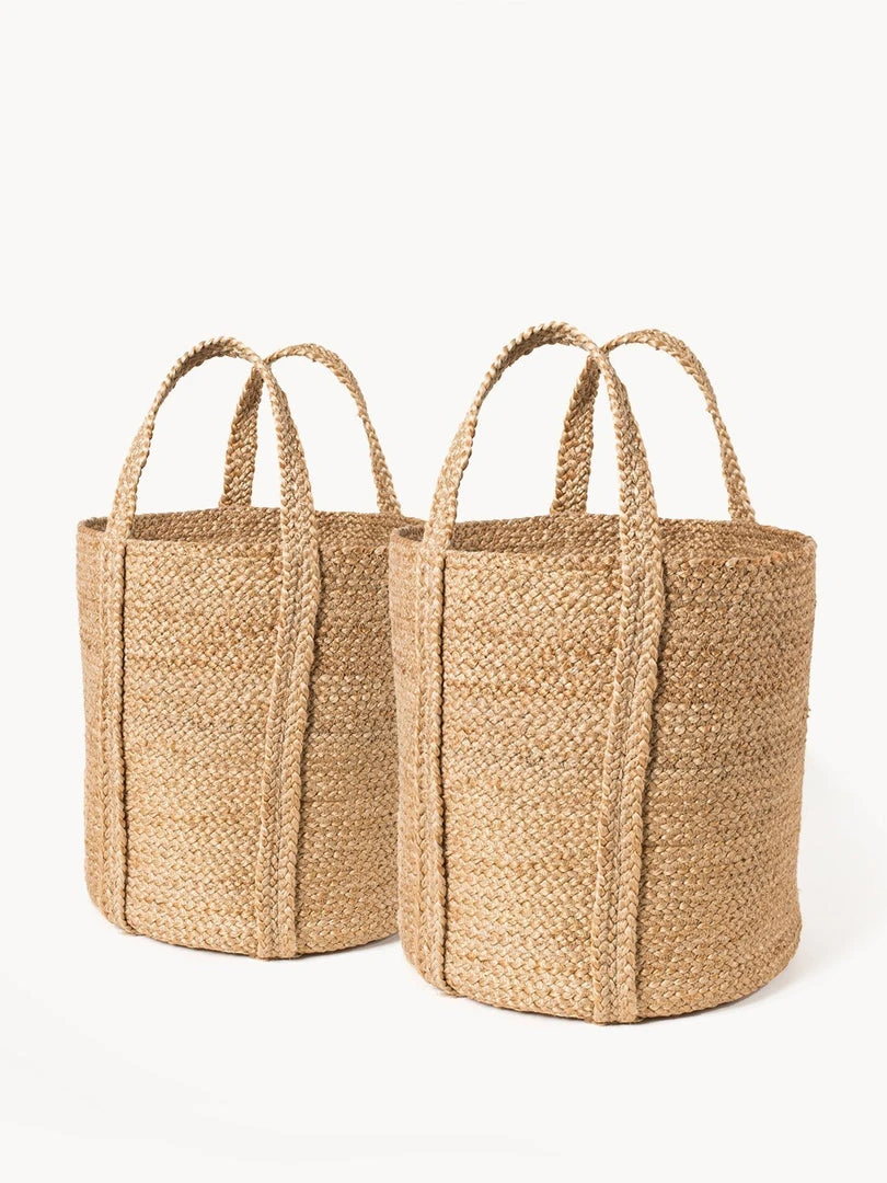 Korissa Kata Basket With Handles Set - Natural Home Goods 3 Korissa Kata Basket With Handles Set - Natural Home Goods