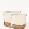 Korissa Savar Side Handle Basket Set 2 Korissa Savar Side Handle Basket Set