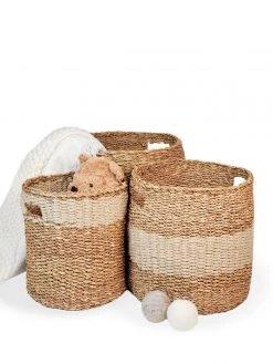 Korissa Savar Hamper Basket With Handle Set - Natural