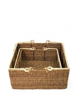 Korissa Home Goods Savar Large Square Basket Set