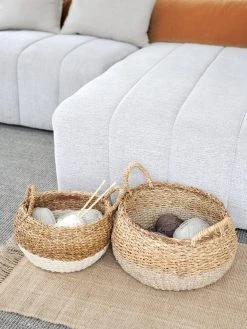 Korissa Ula Floor Basket Set - Natural