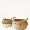 Korissa Ula Floor Basket Set - Natural 1 Korissa Ula Floor Basket Set - Natural
