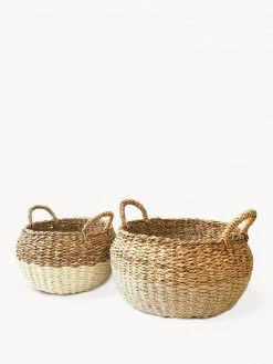 Korissa Ula Floor Basket Set - Natural