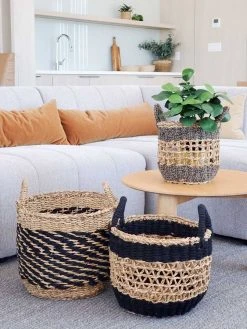 Korissa Ula Mesh Basket Set - Black Home Goods 12 Korissa Ula Mesh Basket Set - Black Home Goods