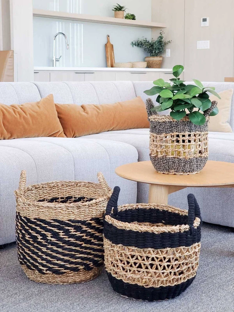 Korissa Ula Mesh Basket Set - Black Home Goods 5 Korissa Ula Mesh Basket Set - Black Home Goods