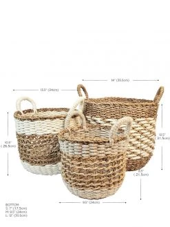 Korissa Home Goods Ula Mesh Basket Set 19 Korissa Home Goods Ula Mesh Basket Set