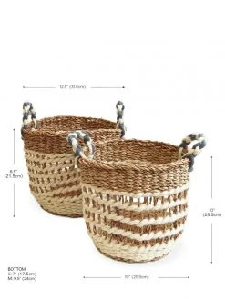 Korissa Ula Mesh Basket Set - White 13 Korissa Ula Mesh Basket Set - White