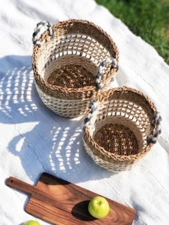 Korissa Ula Mesh Basket Set - White 11 Korissa Ula Mesh Basket Set - White