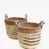 Korissa Ula Mesh Basket Set - White 2 Korissa Ula Mesh Basket Set - White