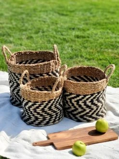 Korissa Home Goods Ula Zigzag Basket Set