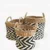 Korissa Home Goods Ula Zigzag Basket Set 2 Korissa Home Goods Ula Zigzag Basket Set