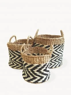 Korissa Home Goods Ula Zigzag Basket Set