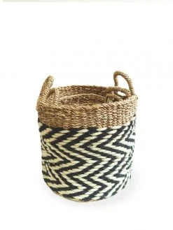 Korissa Home Goods Ula Zigzag Basket Set
