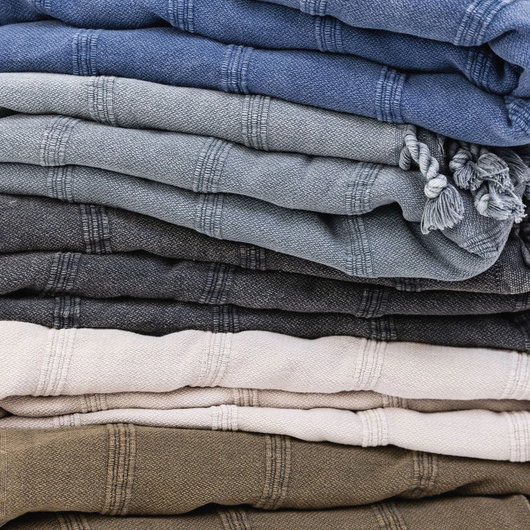 Amante Marketplace Home Goods Kurios Turkish Towel / Blanket - Charcoal 6 Amante Marketplace Home Goods Kurios Turkish Towel / Blanket - Charcoal