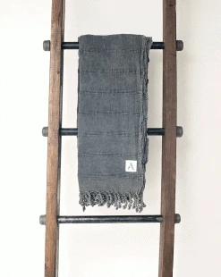 Amante Marketplace Home Goods Kurios Turkish Towel / Blanket - Charcoal
