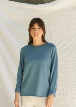 LA Relaxed Raw Modal Raglan Sweatshirt