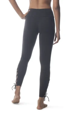 Synergy Organic Clothing Lace Up Legging Pant - Black Sale