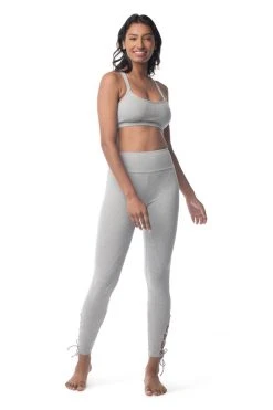 Synergy Organic Clothing Sale Lace Up Legging Pant - Heather Gray