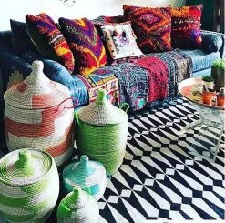 Mbare Large Patterned Hamper Basket 18 Mbare Large Patterned Hamper Basket