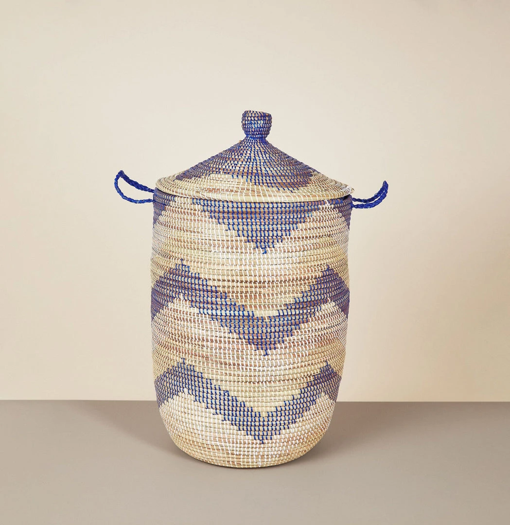 Mbare Large Patterned Hamper Basket 4 Mbare Large Patterned Hamper Basket