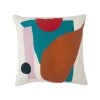 Leah Singh Home Goods Blah Blah Shapes Wool Throw Pillow Cover