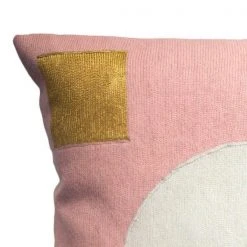 Leah Singh Daphne Gold Square Wool Throw Pillow Cover Home Goods