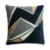 Leah Singh Handcrafted Detroit Wool Throw Pillow Cover - Black