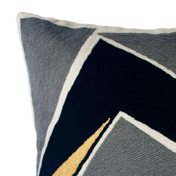 Leah Singh Handcrafted Detroit Wool Throw Pillow Cover - Black 4 Leah Singh Handcrafted Detroit Wool Throw Pillow Cover - Black