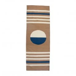 Leah Singh Home Goods Luna Stripes And Circle Wool Rug