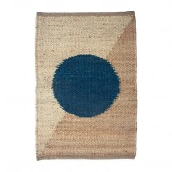 Leah Singh Home Goods Margeaux Circle Jute Rug - Blue