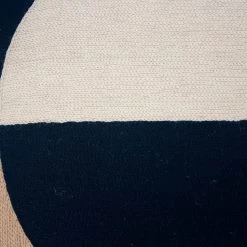 Leah Singh Marianne Circle Wool Throw Pillow Cover - Black Home Goods