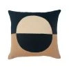 Leah Singh Marianne Circle Wool Throw Pillow Cover - Black Home Goods