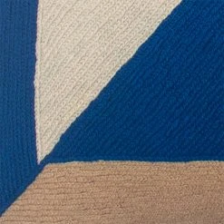 Leah Singh Home Goods Marianne Square Wool Throw Pillow Cover - Blue