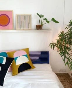 Leah Singh Home Goods Viola Wool Throw Pillow Cover - Ochre