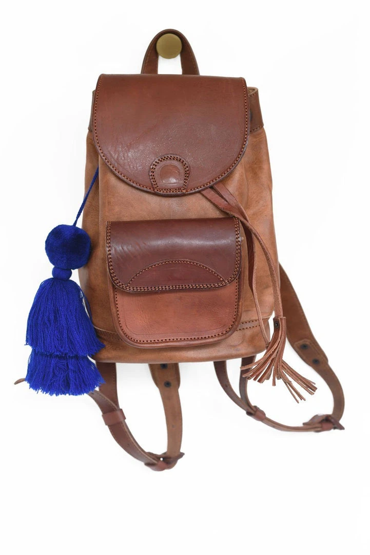 Purse & Clutch Leather Backpack - Russet Brown Handcrafted 9 Purse & Clutch Leather Backpack - Russet Brown Handcrafted