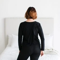 Leena & Lu Pima Long Sleeve Shirt - Black Best Sellers 11 Leena & Lu Pima Long Sleeve Shirt - Black Best Sellers