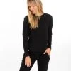 Leena & Lu Pima Long Sleeve Shirt - Black Best Sellers