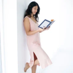 Leena & Lu BIPOC Owned Pima Long Dress - Shell