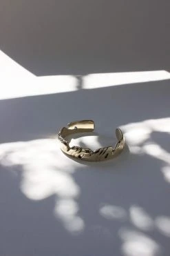 L.Greenwalt Jewelry Abstract Monstera Cuff