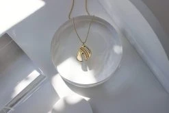 L.Greenwalt Jewelry Abstract Monstera Pendant Necklace 16 L.Greenwalt Jewelry Abstract Monstera Pendant Necklace