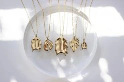 L.Greenwalt Jewelry Abstract Monstera Pendant Necklace 19 L.Greenwalt Jewelry Abstract Monstera Pendant Necklace