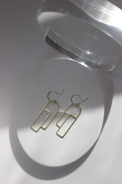 L.Greenwalt Jewelry Streamline Long Profile Earrings
