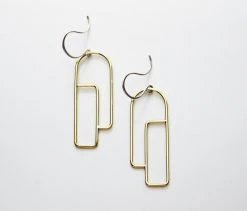 L.Greenwalt Jewelry Streamline Long Profile Earrings