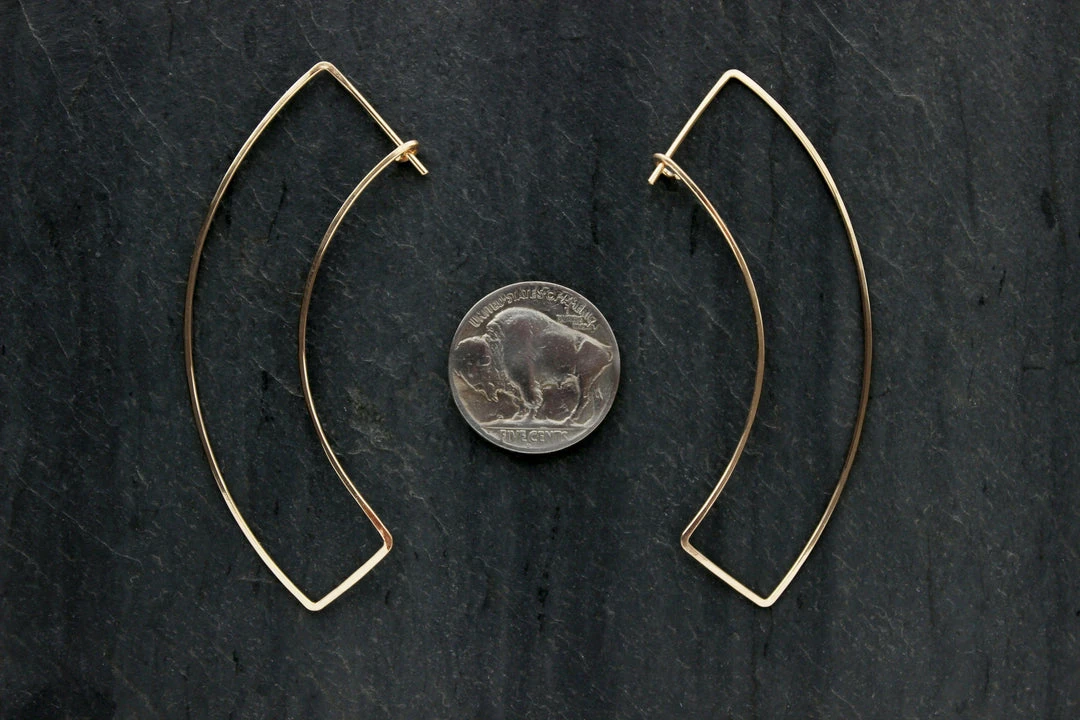 L.Greenwalt Jewelry Curve Gold Earrings 5 L.Greenwalt Jewelry Curve Gold Earrings