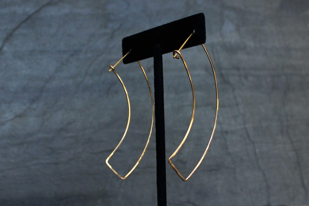 L.Greenwalt Jewelry Curve Gold Earrings 4 L.Greenwalt Jewelry Curve Gold Earrings