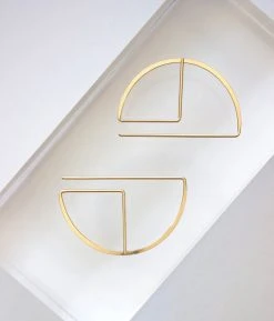 L.Greenwalt Jewelry Streamline Round Profile Earrings