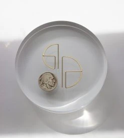 L.Greenwalt Jewelry Streamline Round Profile Earrings 18 L.Greenwalt Jewelry Streamline Round Profile Earrings