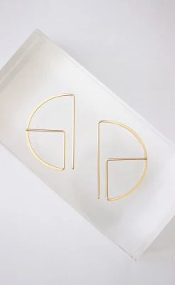 L.Greenwalt Jewelry Streamline Round Profile Earrings 14 L.Greenwalt Jewelry Streamline Round Profile Earrings