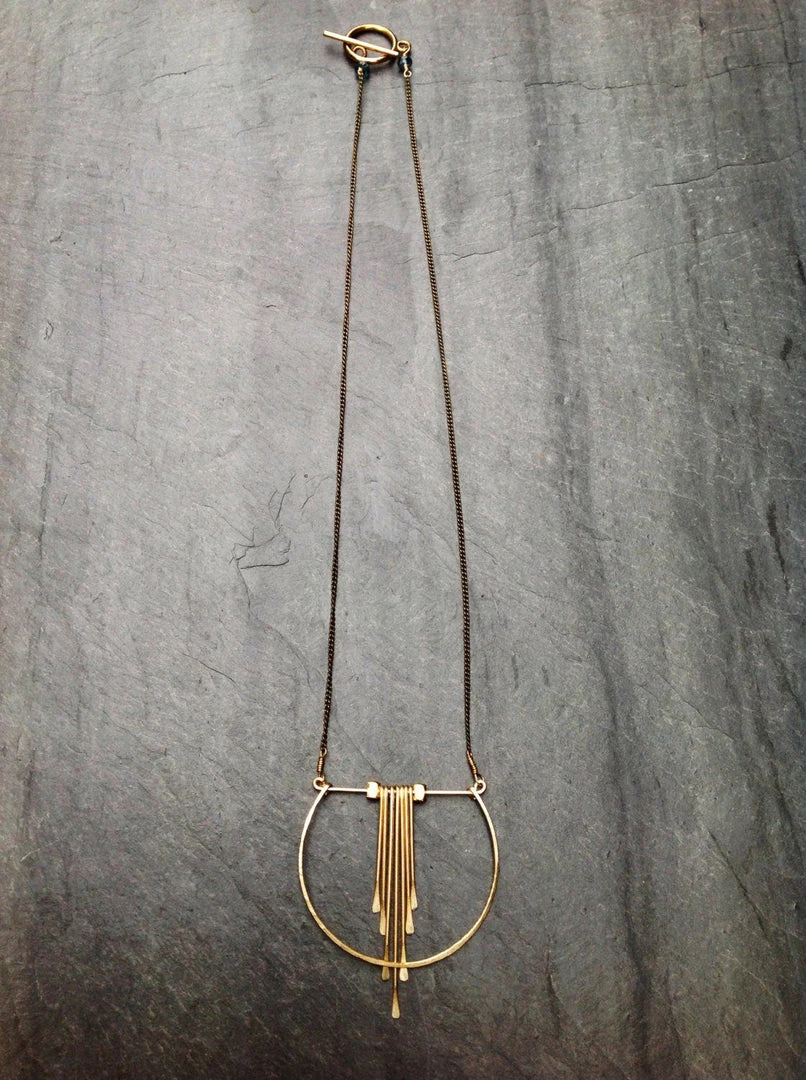 L.Greenwalt Jewelry Handcrafted Crescent Cascade Necklace 8 L.Greenwalt Jewelry Handcrafted Crescent Cascade Necklace